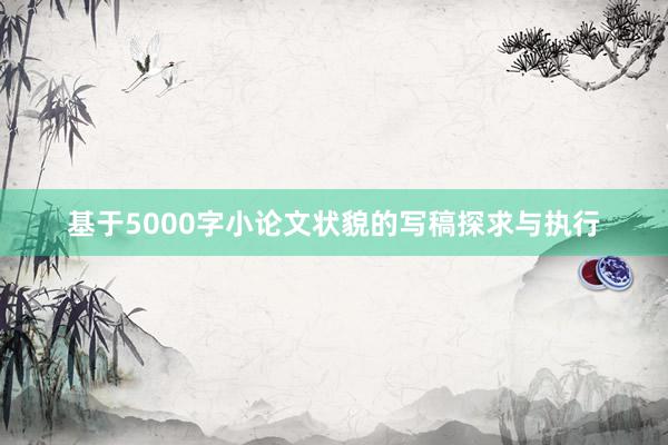 基于5000字小论文状貌的写稿探求与执行